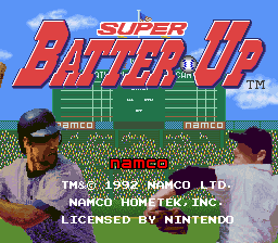Super Batter Up (USA) Title Screen